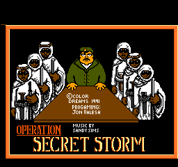 Operation Secret Storm Title Screen